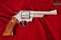1981-1982 Smith & Wesson (S&W) Model 25-5 .45 Colt Bright Nickel in Very Good Condition Image 4