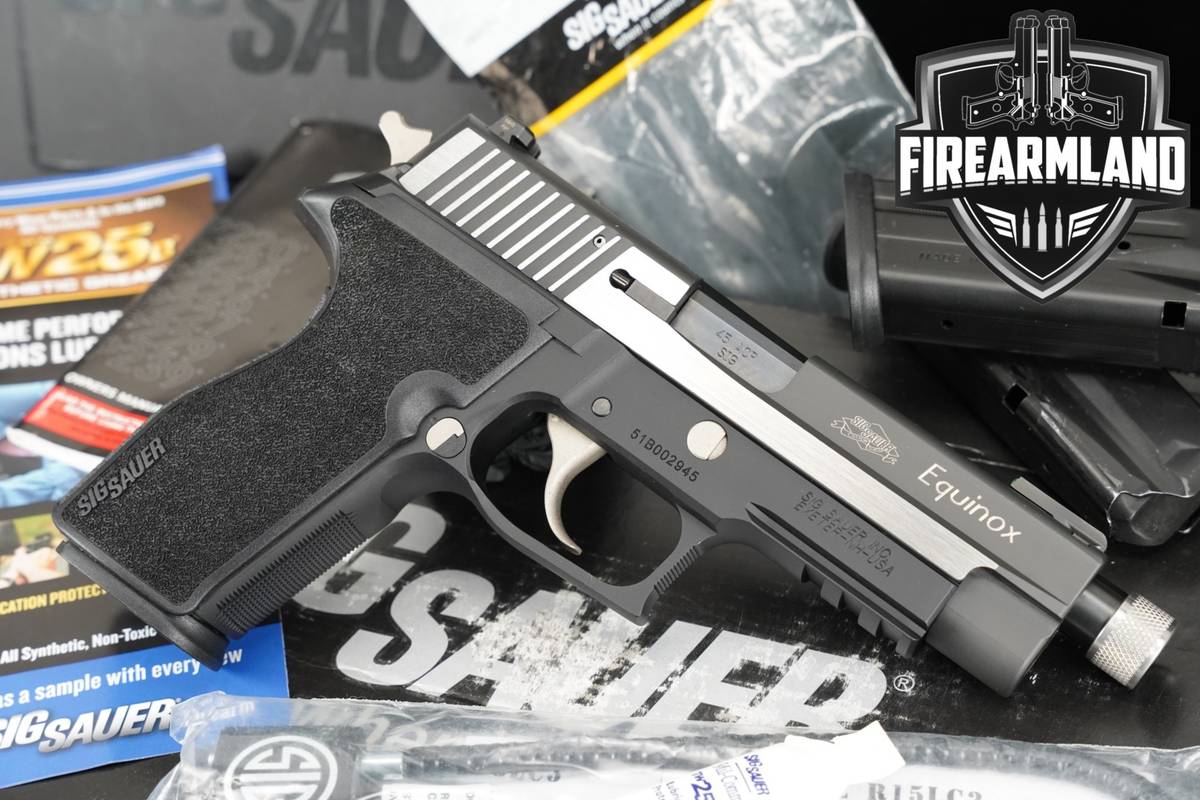 Sig Sauer P227 Equinox Custom Shop SAO 45 ACP THREADED +4 MAGS & ORIG BOX