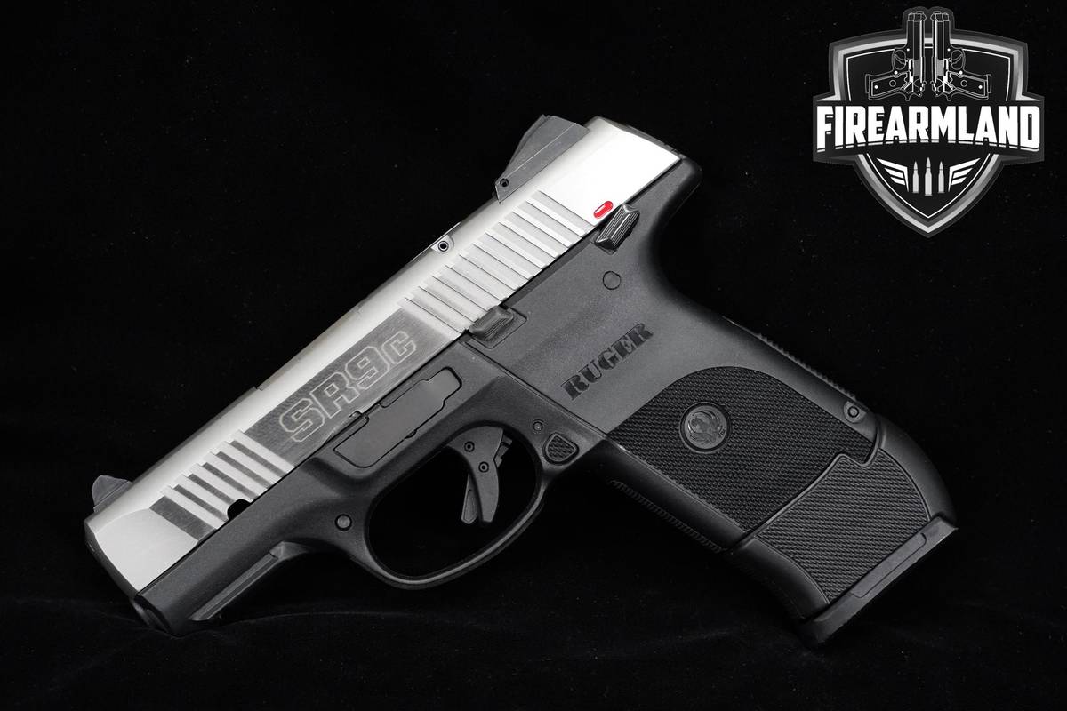 Ruger SR9c 9mm 3.4" Two-Tone Stainless & Black SR9-C Defense Pistol +2 MAGS