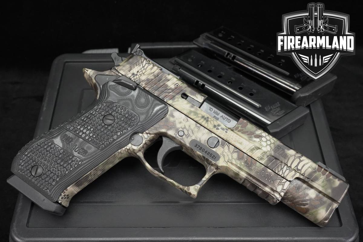 Sig Sauer P220 Hunter SAO 10mm 5" Kryptek Camo +3 MAGS & ORIG CASE