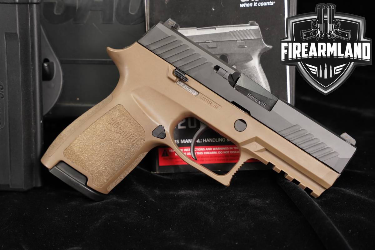 Sig Sauer P320 Compact 9mm 3.9 Two-Tone Black & FDE P 320 +2 MAGS & HOLSTER