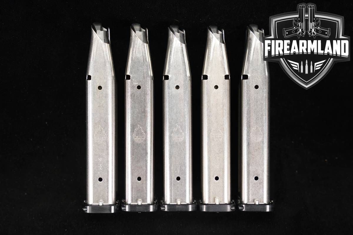 Atlas Gunworks FIVE (5) 2011 DS 1911 21 Round Magazines 9mm Luger Mags