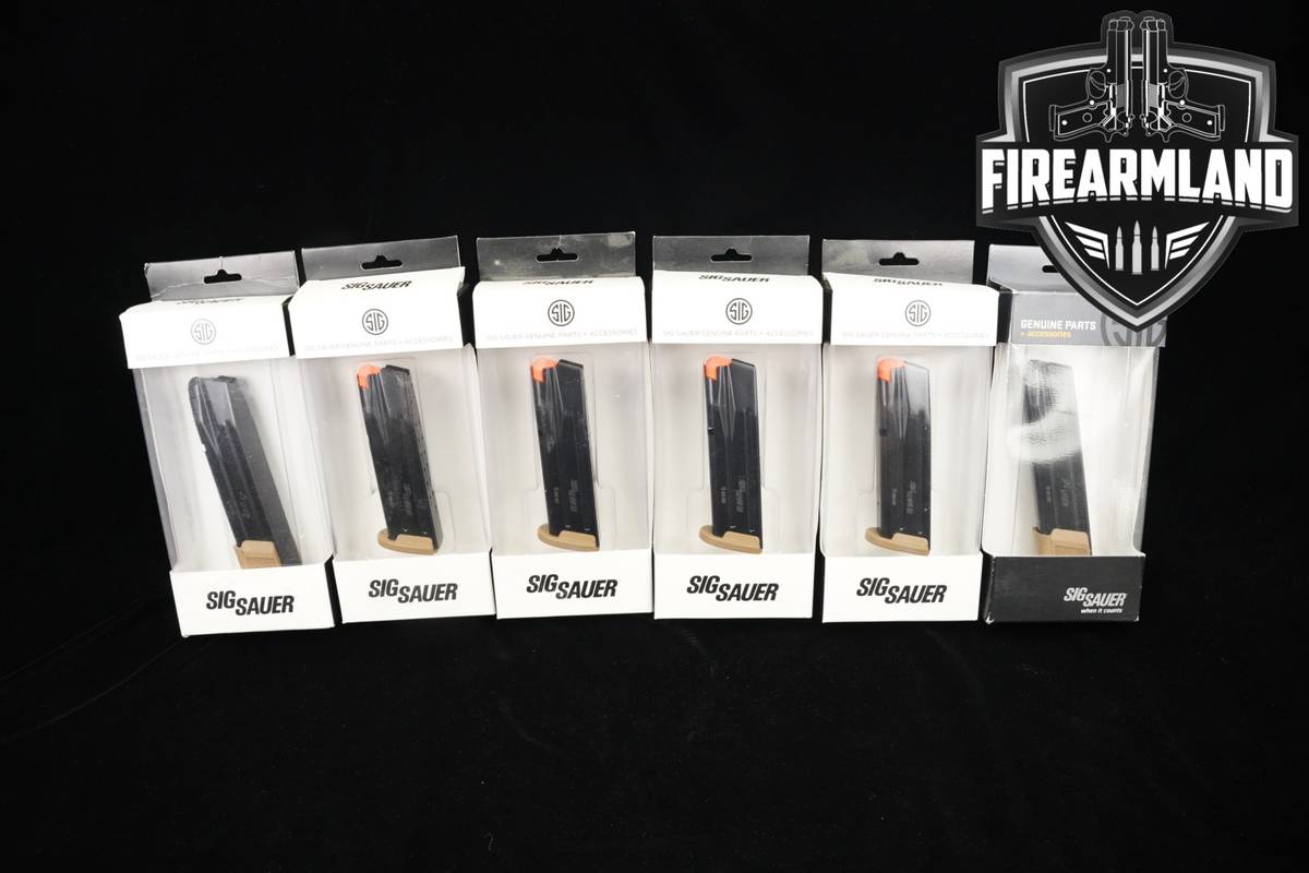 SIX (6) Sig Sauer P320 M17 Coyote 17/ 21 Rd Magazines 9mm Luger P-320 Mags