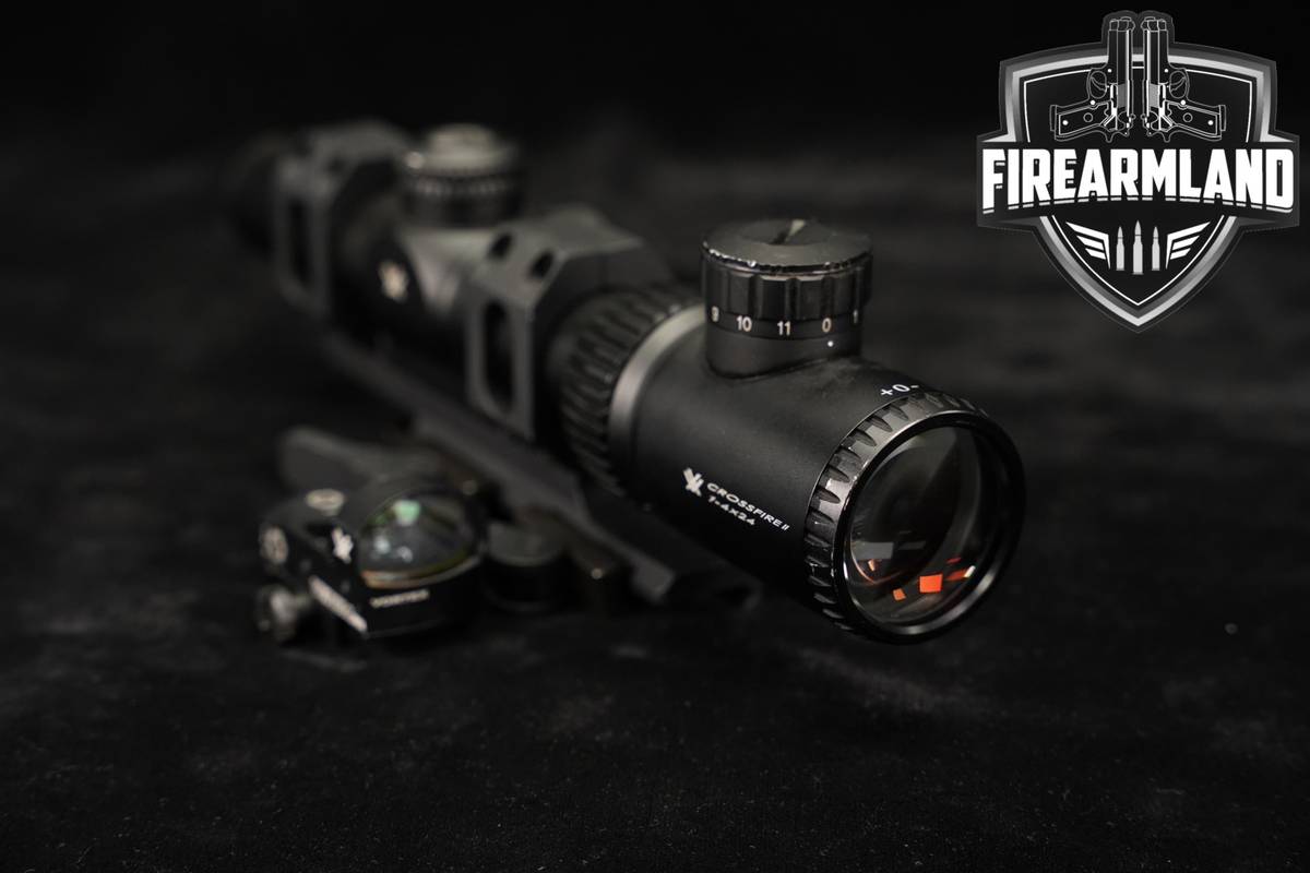 Vortex Optics Crossfire II 1-4x24 & Venom Combo 3 MOA Red Dot LPVO Scope