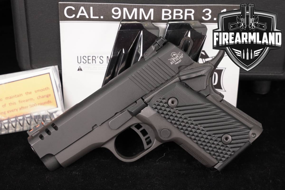 Rock Island Armory RIA M1911 A2 Subcompact BBR 3.10 9mm 1911 +ORIG CASE