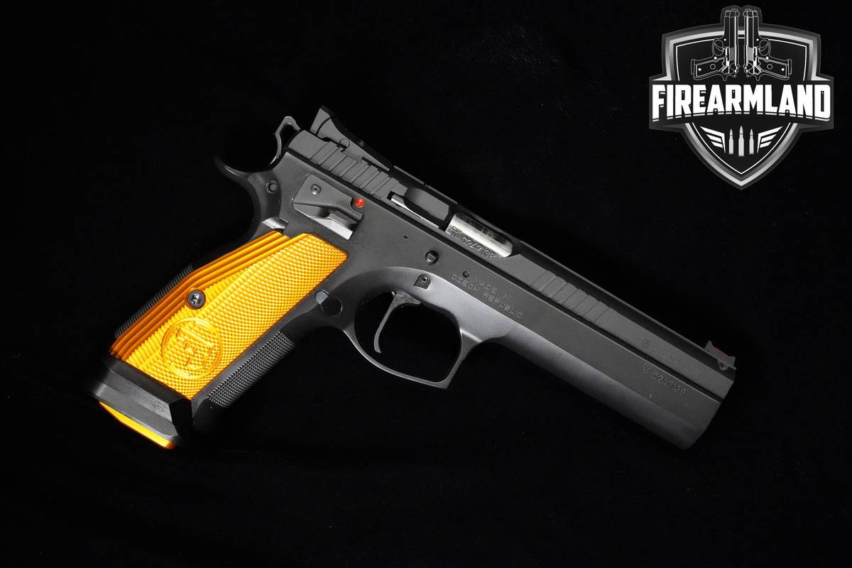 CZ CZ-75 Tactical Sports Orange 9mm 5.23" CZ-75 CZ75 +2 MAGS & ORIG CASE