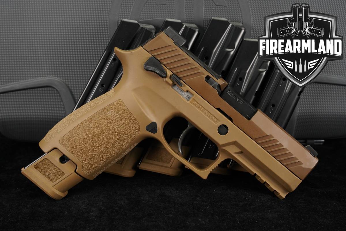 Sig Sauer P320-M18 9mm 3.9 Coyote Tan P 320 M 18 MHS +7 MAGS, ORIG CASE