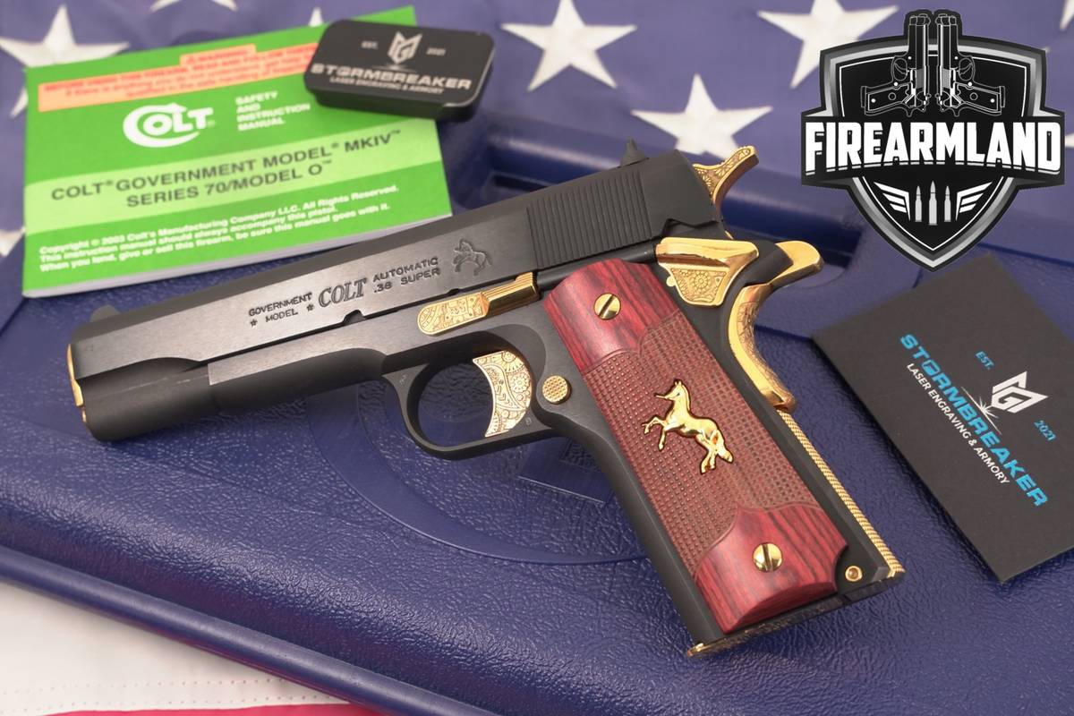 ONLY 1 MADE 24K GOLD Colt Government Model Series 70 StormBreaker 38-Super