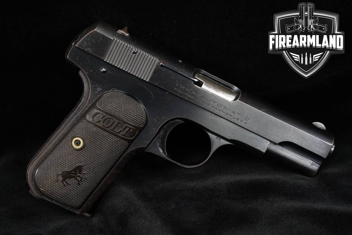 VINTAGE 1921 Colt Model 1908 Pocket Hammerless Type III 380 ACP 3.75" Blued