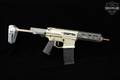 Q Honey Badger Pistol .300 AAC Blackout (7.62x35mm) Two-Tone Tan & Gray in Excellent Condition Image 3