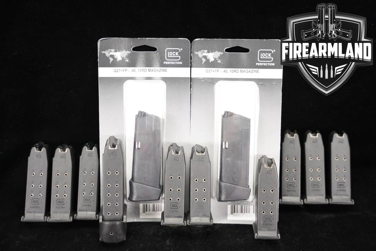 TWELVE (12) Glock 27 G27 9, 10, & 13 Round Magazines .40 S&W Mags