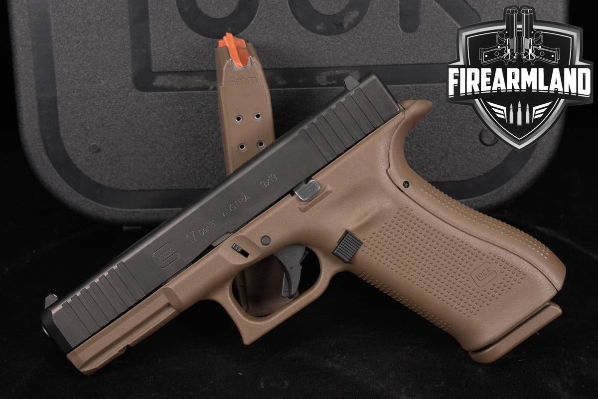 Glock 17 Gen5 G17 Gen 5 9mm 4.49 Two-Tone Black & FDE +2 MAGS, ORIG CASE