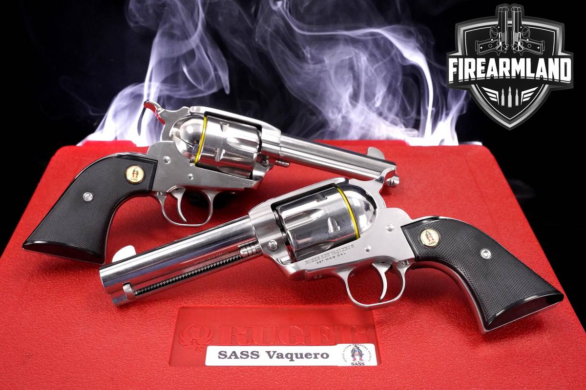 DESIRED Ruger New Vaquero SASS Consecutive Pair 357-Mag Ruger-Vaquero &CASE