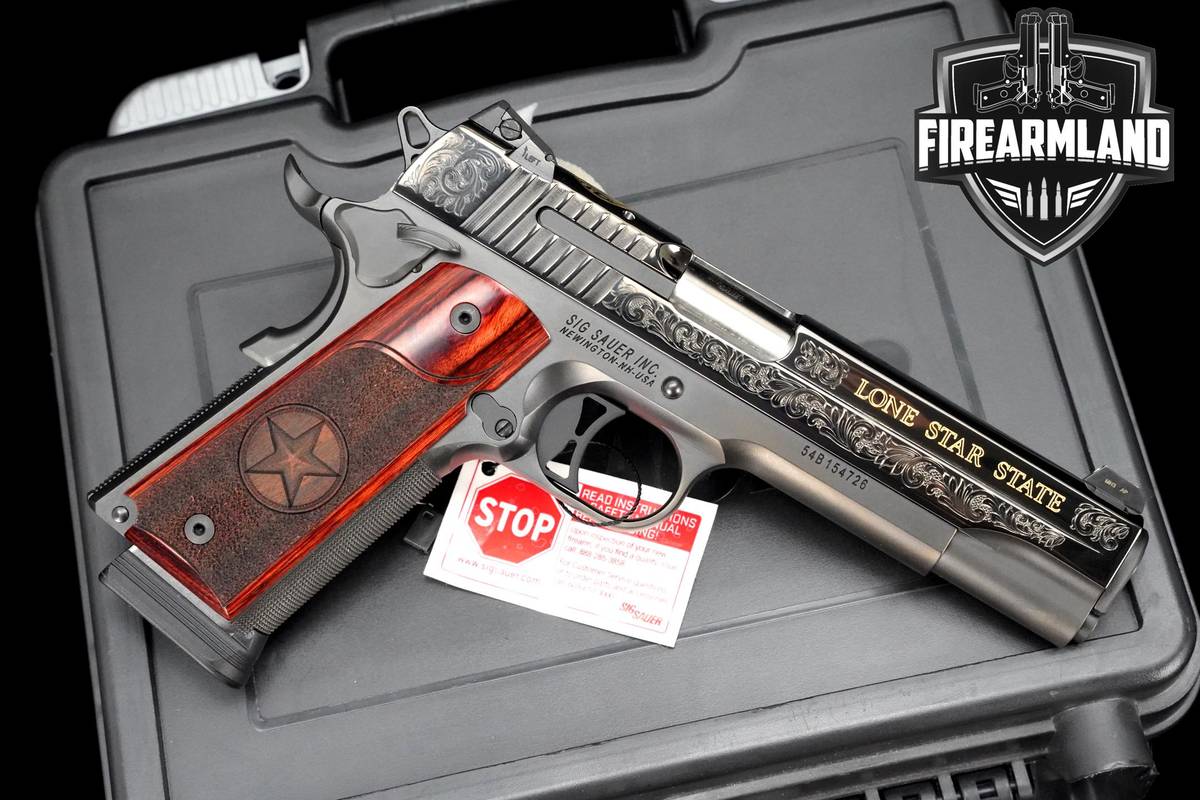 UNFIRED Sig Sauer GOLD Engraved Texas Edition LONE STAR STATE 1911 45ACP