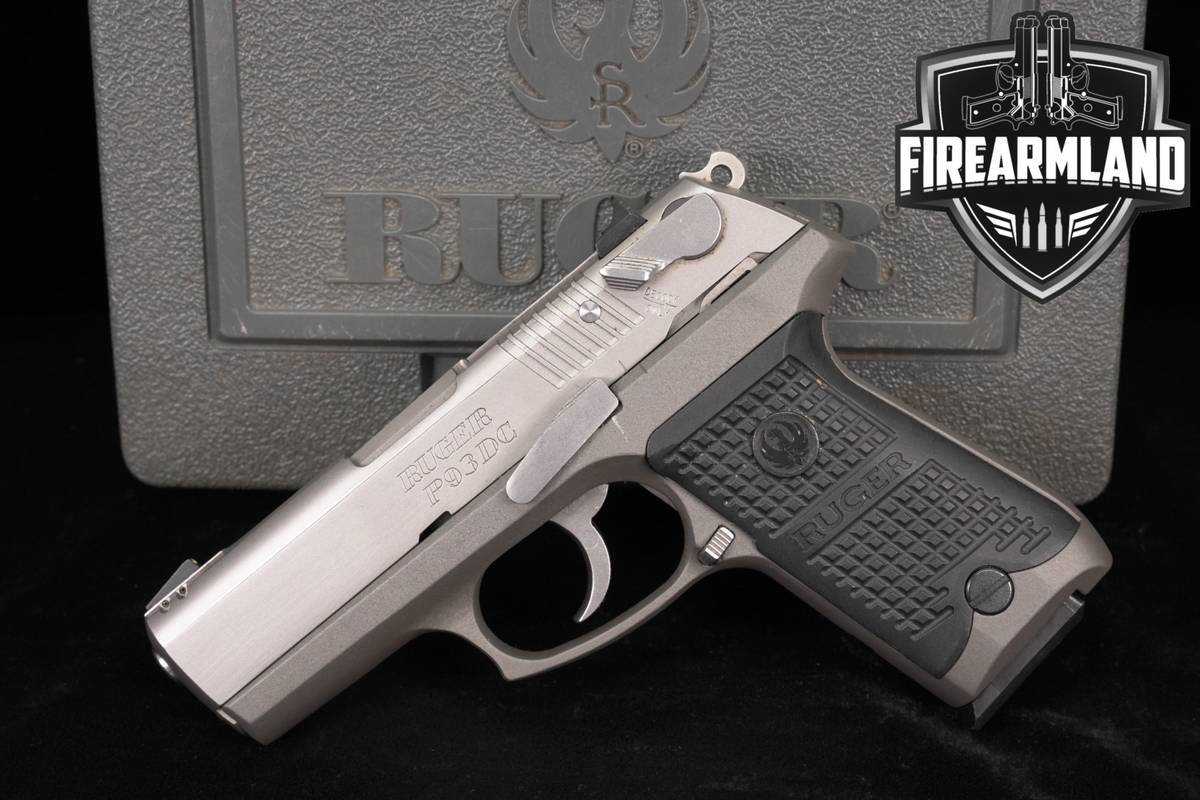 1995 Ruger P93DC Decocker-Only 9mm 3.9 Two-Tone Stainless & Gray DA/SA P93