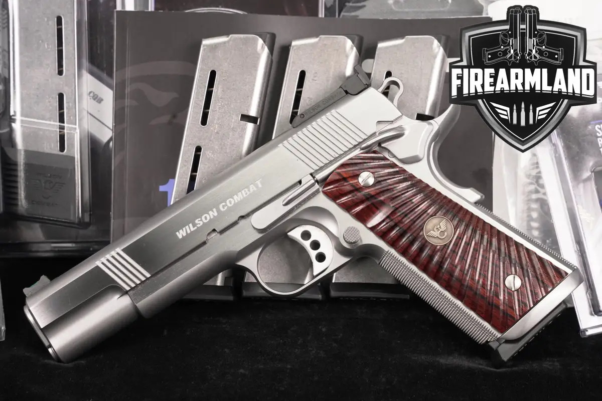 Wilson Combat CQB Elite 45 ACP WC 1911 Silver +5 MAGS, ORIG CASE & HOLSTER