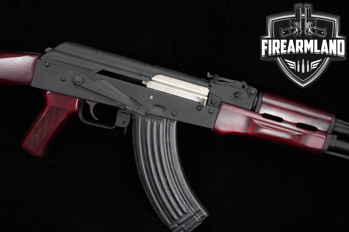 Atlantic Firearms AAM-47 7.62x39 AKM AK 16.3" Black & Red Laminate +4 MAGS
