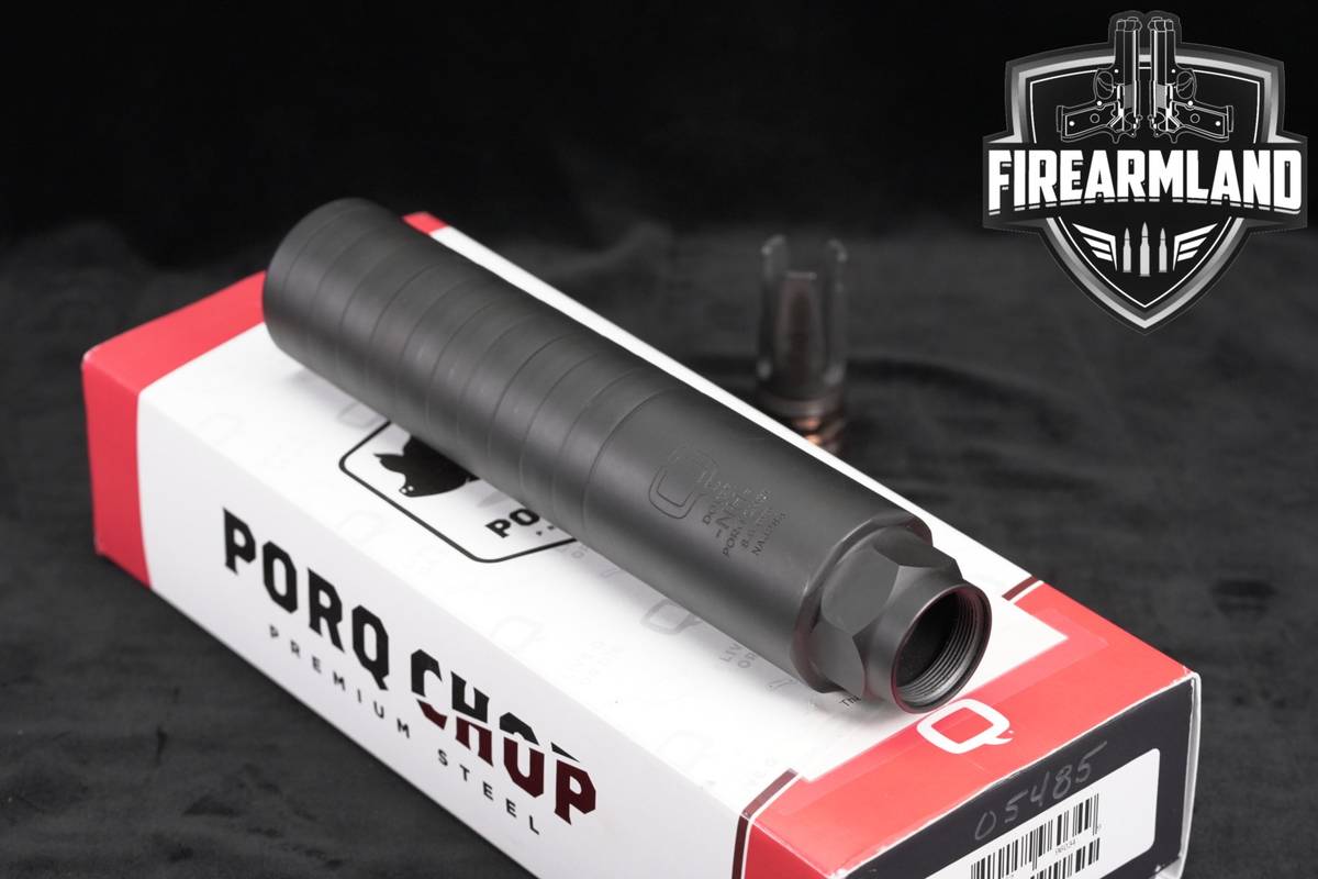 Q Porq Chop 8.6 mm (.338) Suppressor Porkchop +ORIG BOX