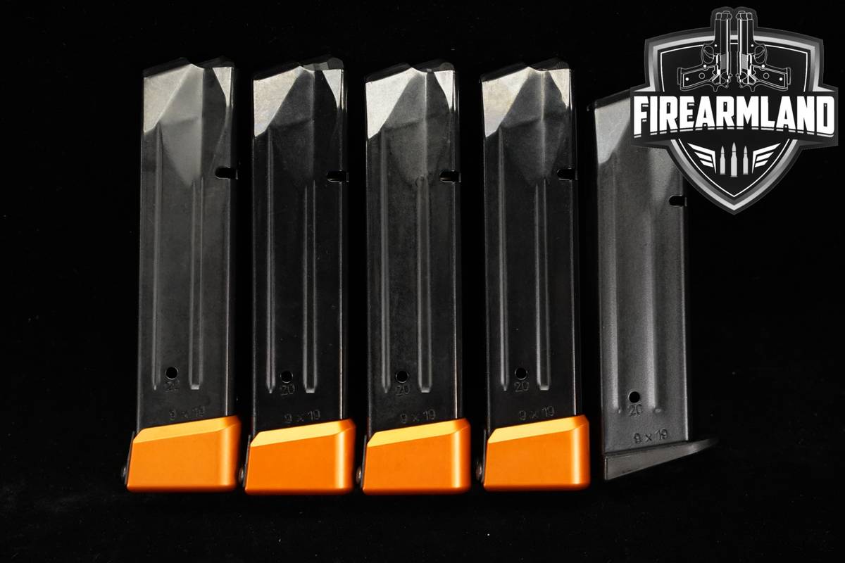 FIVE (5) CZ 75 Tactical Sports 22 & 20 Rd Magazines 9mm Luger TS CZ75 Mags