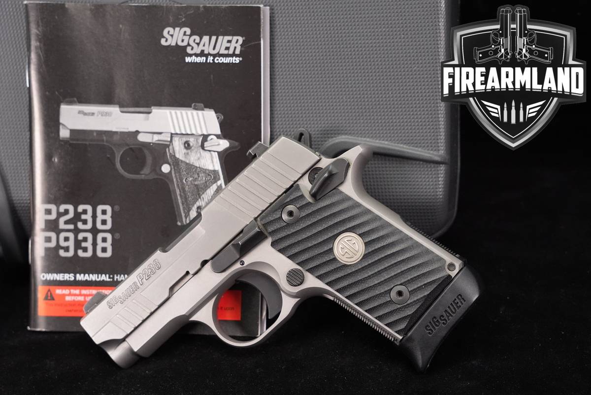 Sig Sauer P238 ASE Black 380 ACP 2.7" Stainless P 238 +2 MAGS & ORIG CASE