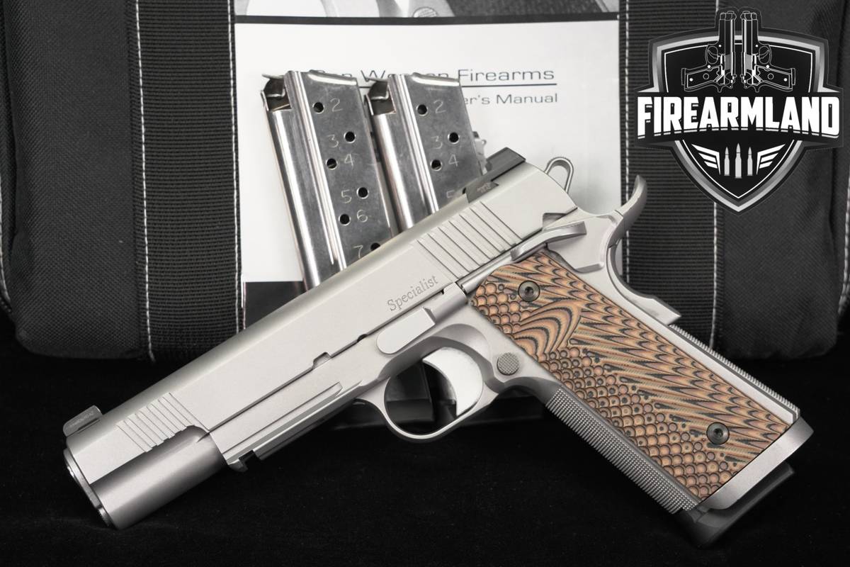 Dan Wesson Specialist 9mm 1911 Bead-Blasted Stainless +3 MAGS & ORIG CASE