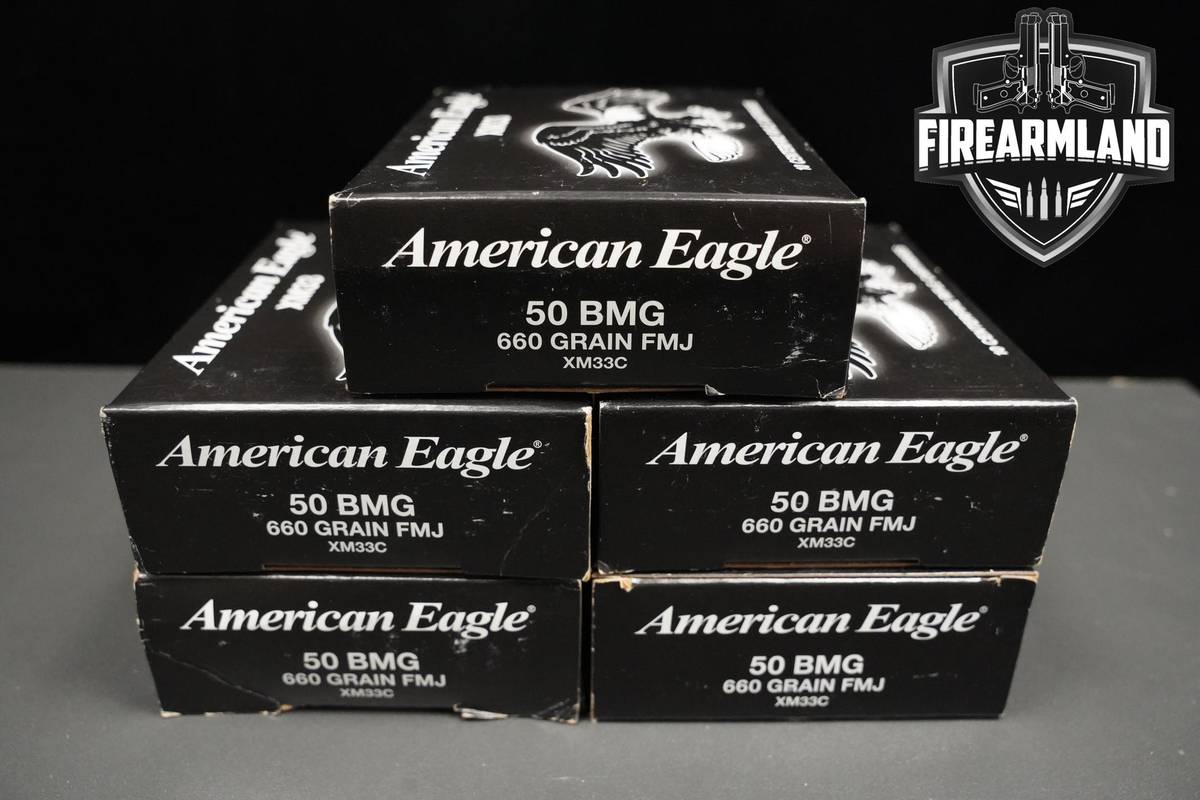 50 BMG Ammo 50-BMG Ammunition 50 ROUNDS