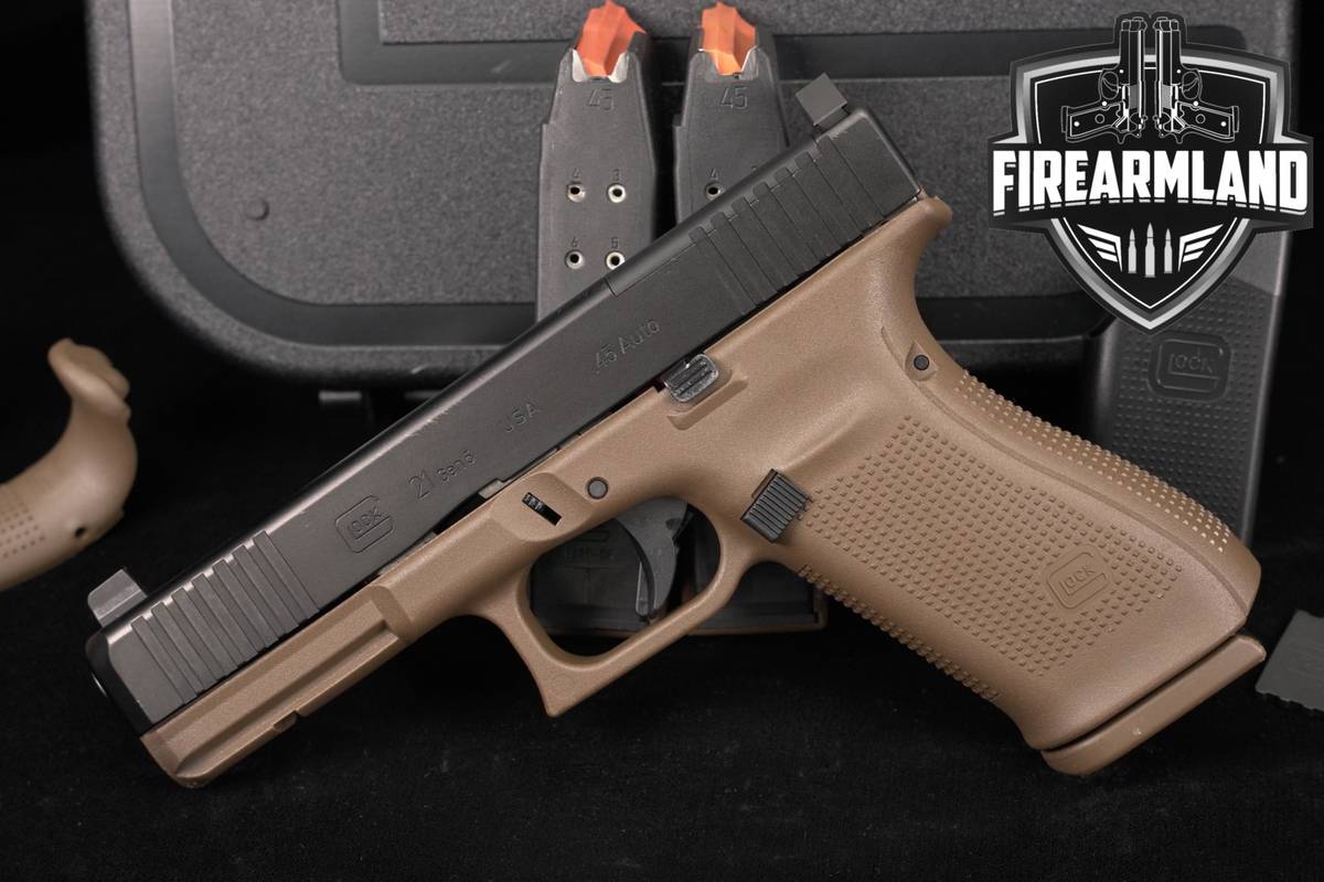 Glock 21 Gen5 MOS G21 Gen 5 45 ACP 4.60 Two-Tone FDE +3 MAGS & ORIG CASE