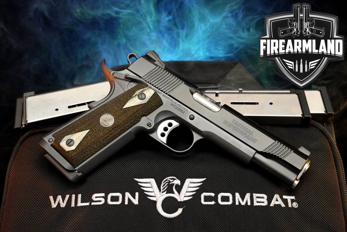 DESIRED Wilson Combat Tactical Supergrade 45 ACP WC 1911 +5 MAGS, CASE