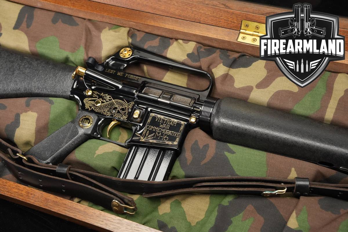 PRE-BAN LIMITED 1 Of 1500 1990 Bushmaster Mod CAR-AR Vietnam War M16 GOLD