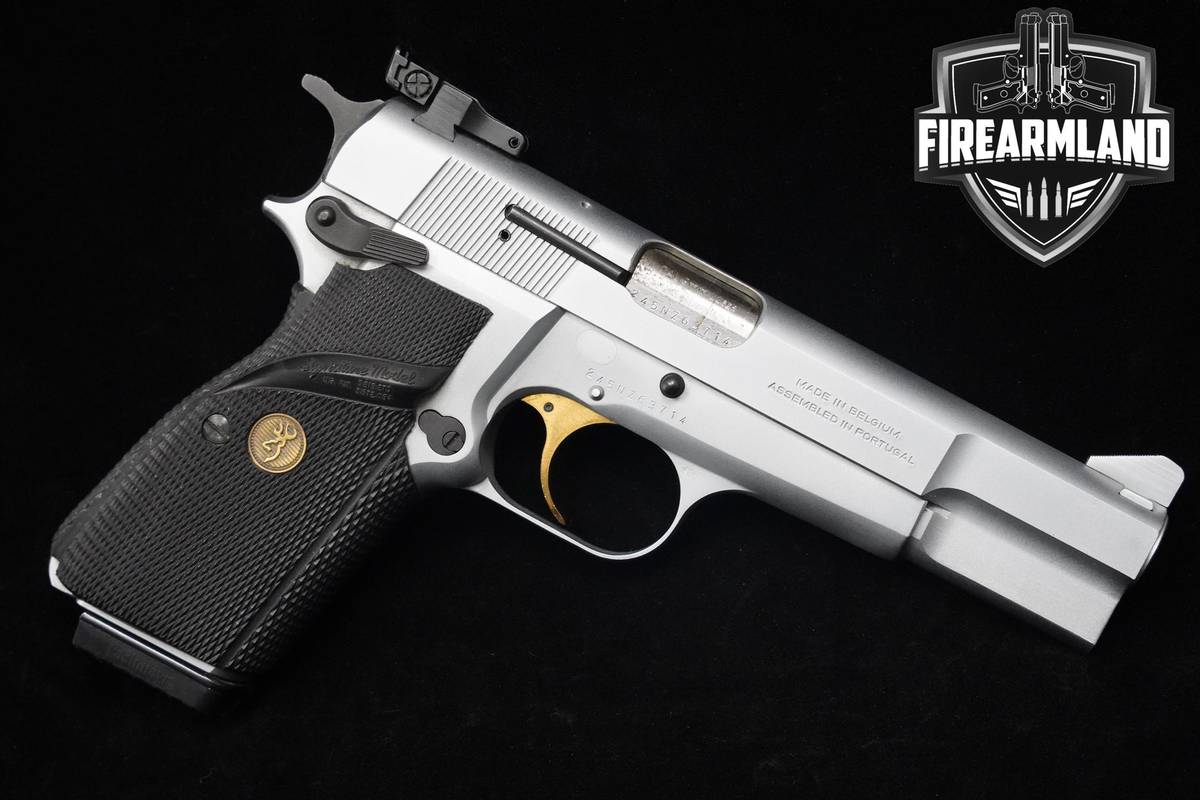1991 Browning Hi-Power Silver Chrome 9mm 4.8" Browning-Hi-Power +ORIG CASE