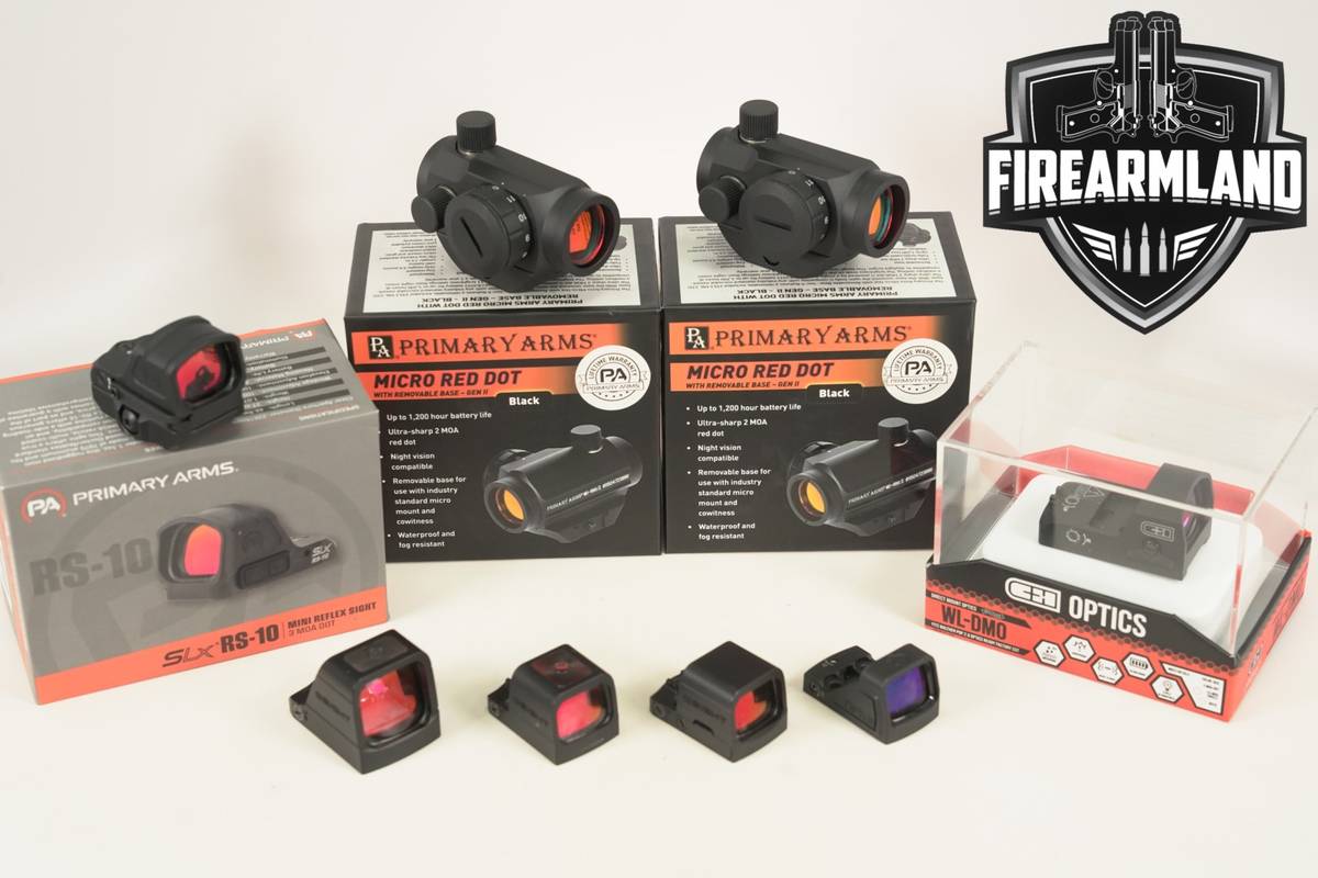 EIGHT RED DOT SIGHT LOT 8 Pack Viridian Osight C&H Primary Arms RDS