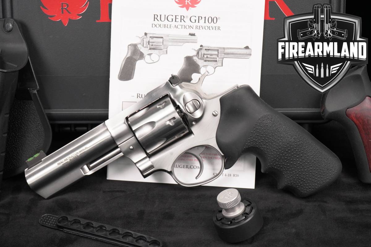 Ruger GP100 7-Shot 357 Magnum Satin Stainless GP 100 +ORIG CASE & HOLSTER