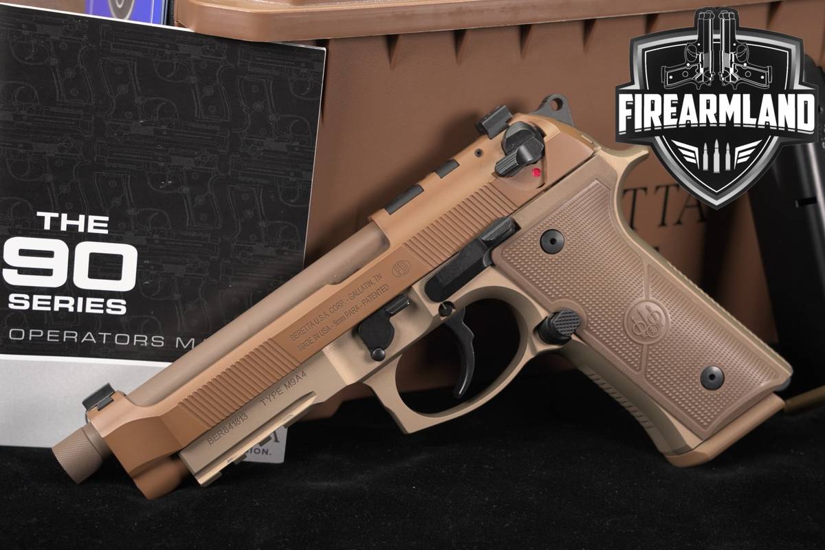 Beretta M9A4 Full Type G 9mm Optics-Ready FDE THREADED +3 MAGS & ORIG CASE