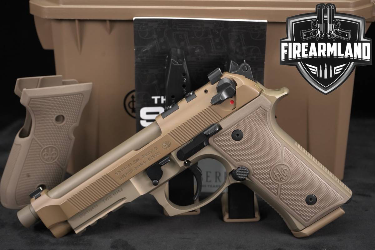 Beretta M9A4 Full Size 9mm Optics-Ready FDE THREADED +3 MAGS & ORIG CASE