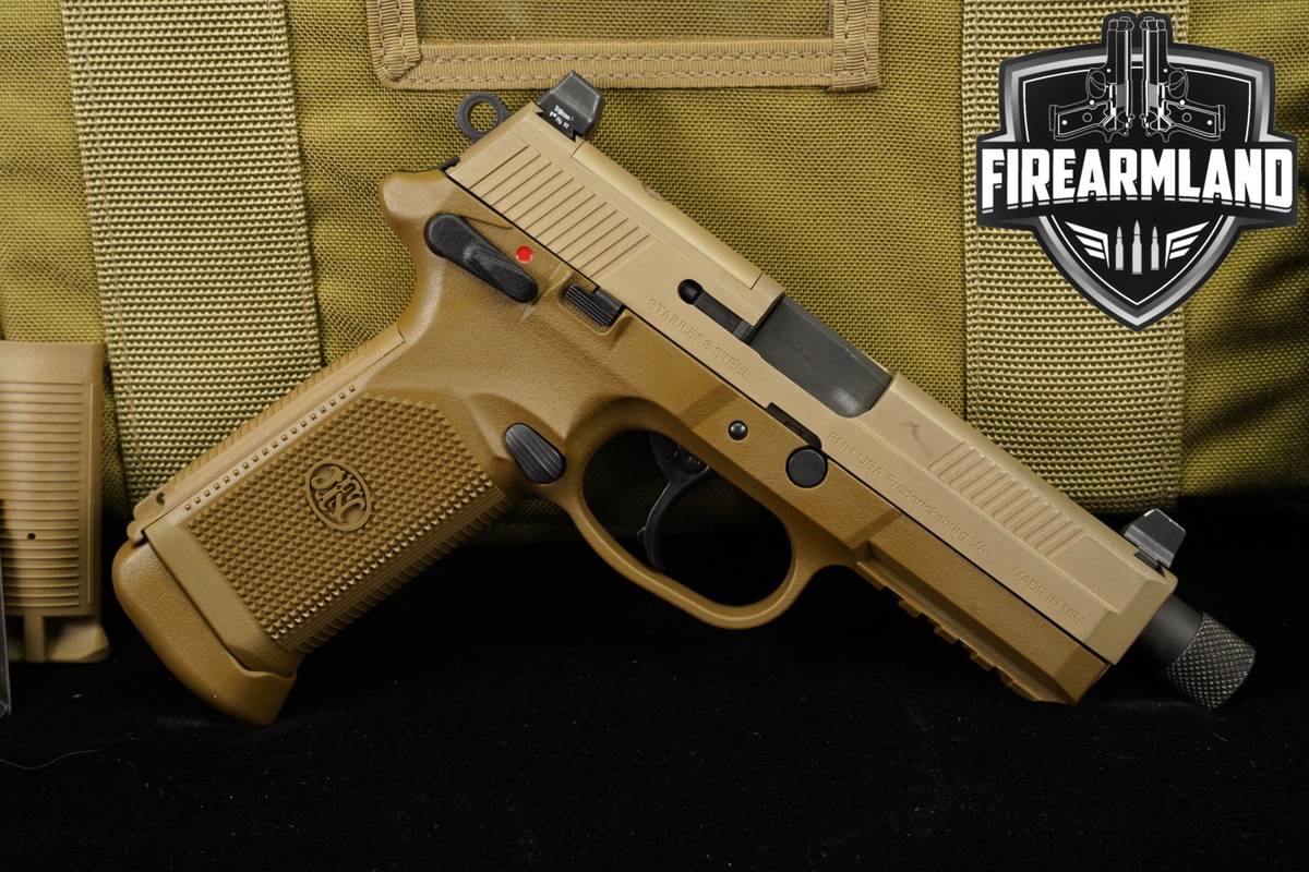 FN FNP-45 Tactical 45ACP Optics-Ready FDE FNP45 THREADED +3 MAGS, ORIG CASE