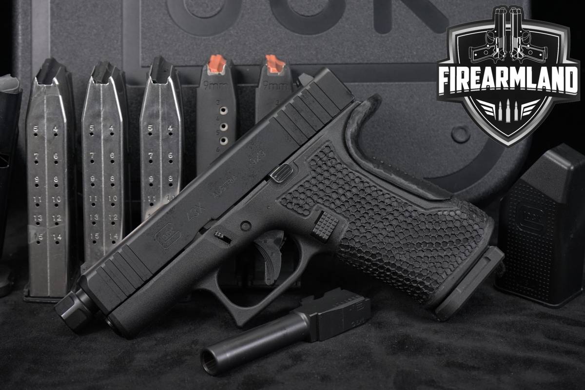 CUSTOM Glock 43X 9mm G43X +7 MAGS & ORIG CASE
