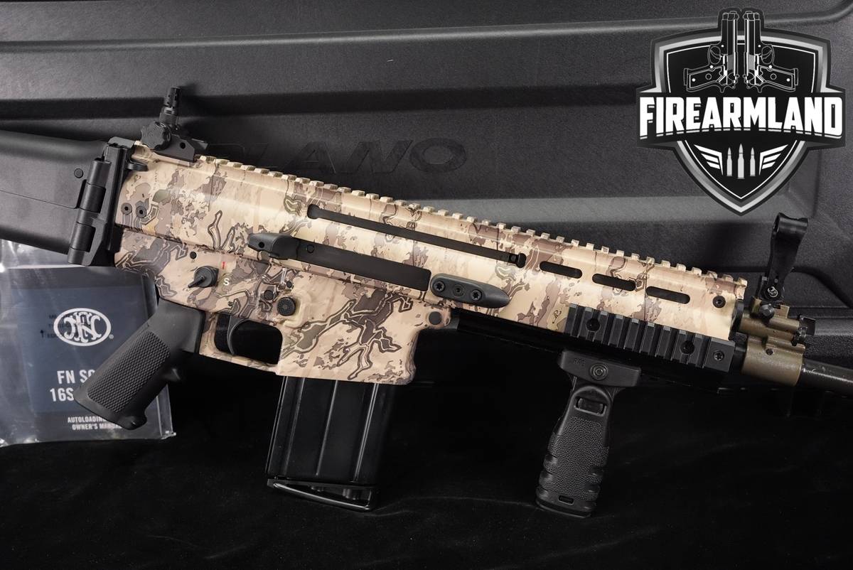 FN SCAR 17S 7.62 NATO 16 Desert Camo 17-S HEAVY Short-Stroke Piston +CASE