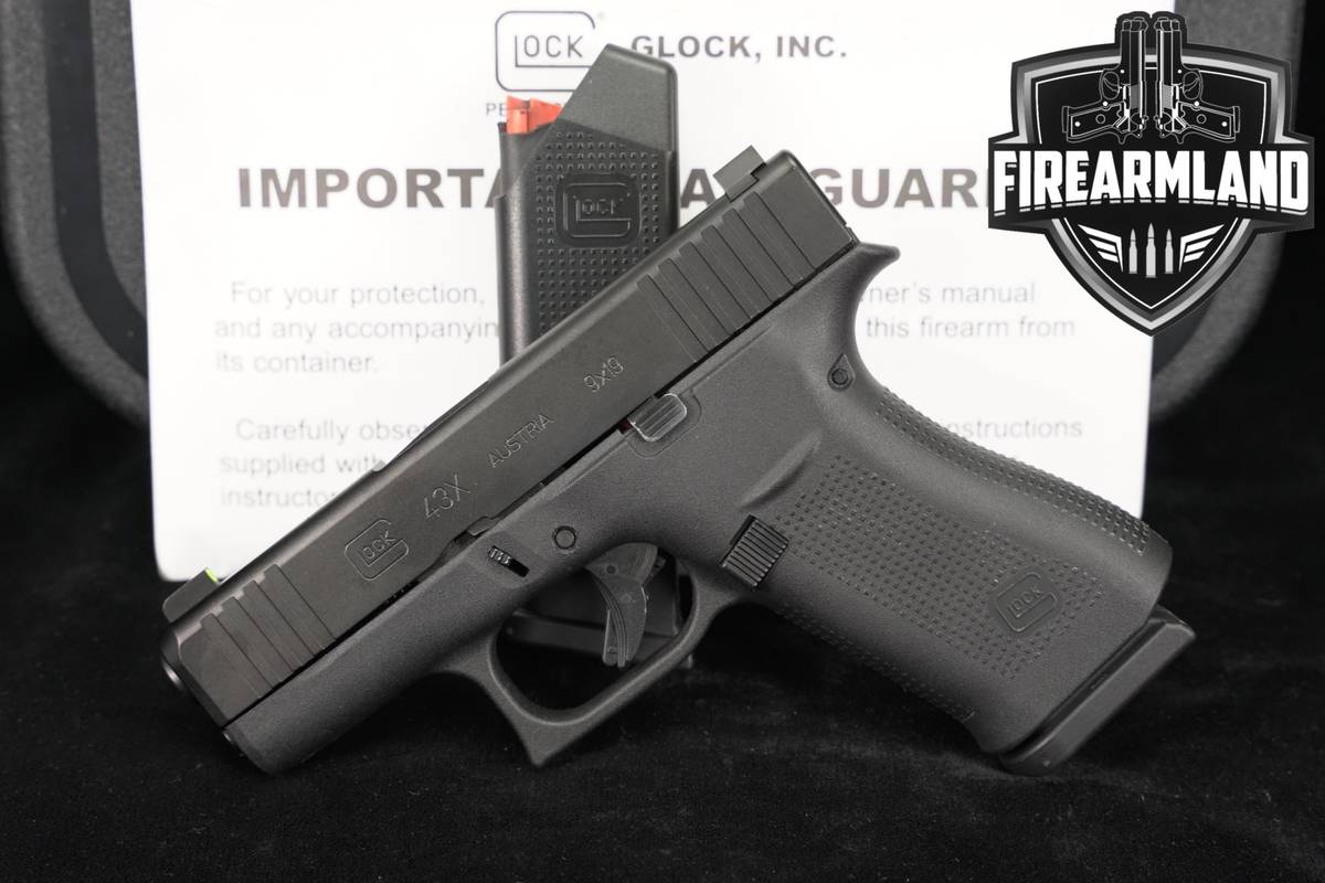 Glock 43X Slimline G43X 9mm 3.41 G43 X +2 MAGS & ORIG CASE