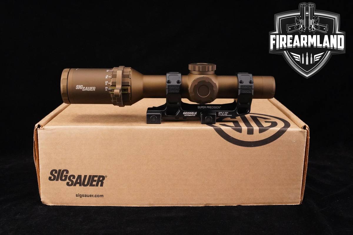 Sig Sauer Tango6T 1-6x24 Illuminated 7.62 Extended Range FFP MRAD Reticle