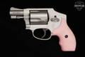 Smith & Wesson (S&W) Model 642-2 Pink and Black Boot Grips Package .38 Spl. Satin Stainless in Excellent Condition Image 3
