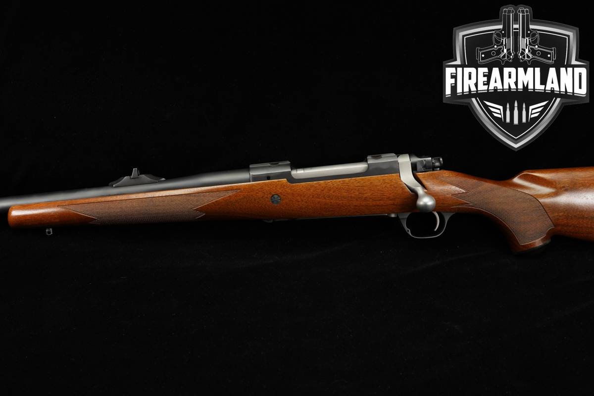 LEFT-HAND Ruger M77 Hawkeye 375Ruger 23" Blued & Walnut M-77