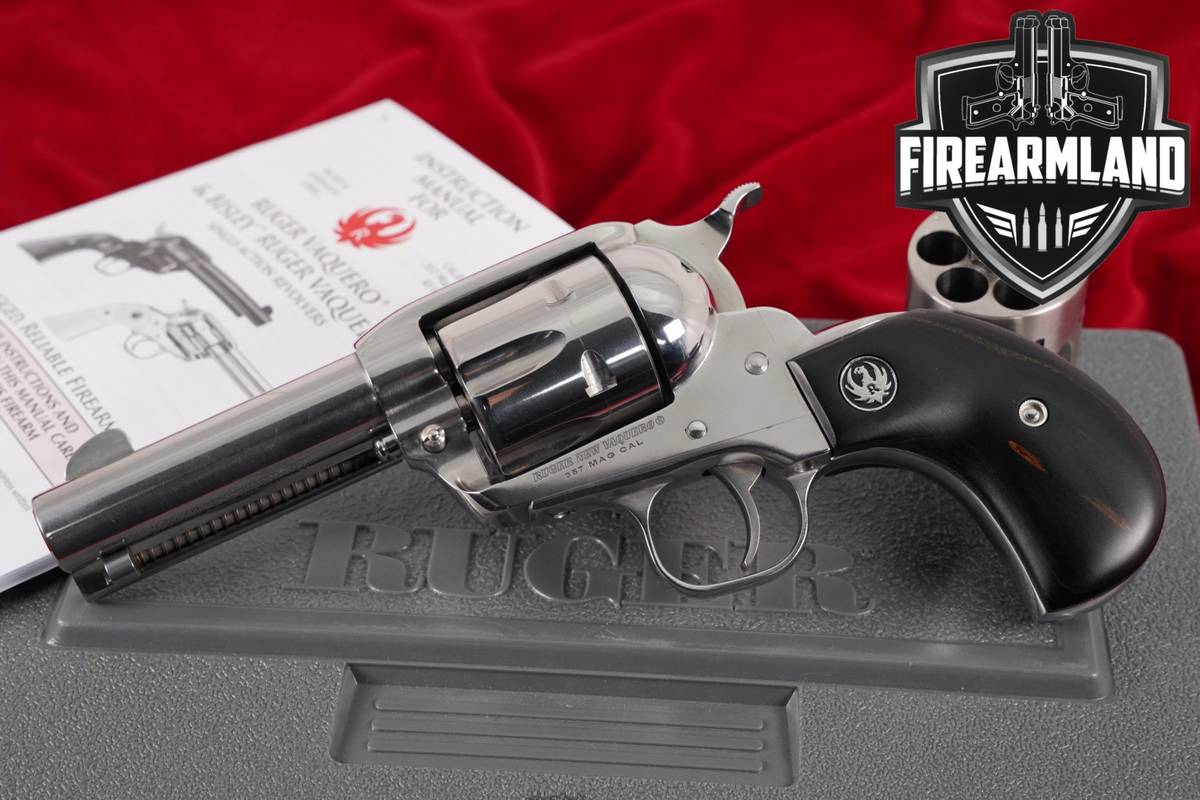 2-CYLINDER SET Ruger New Vaquero Birdshead 357 Magnum 3.75" +ORIG CASE