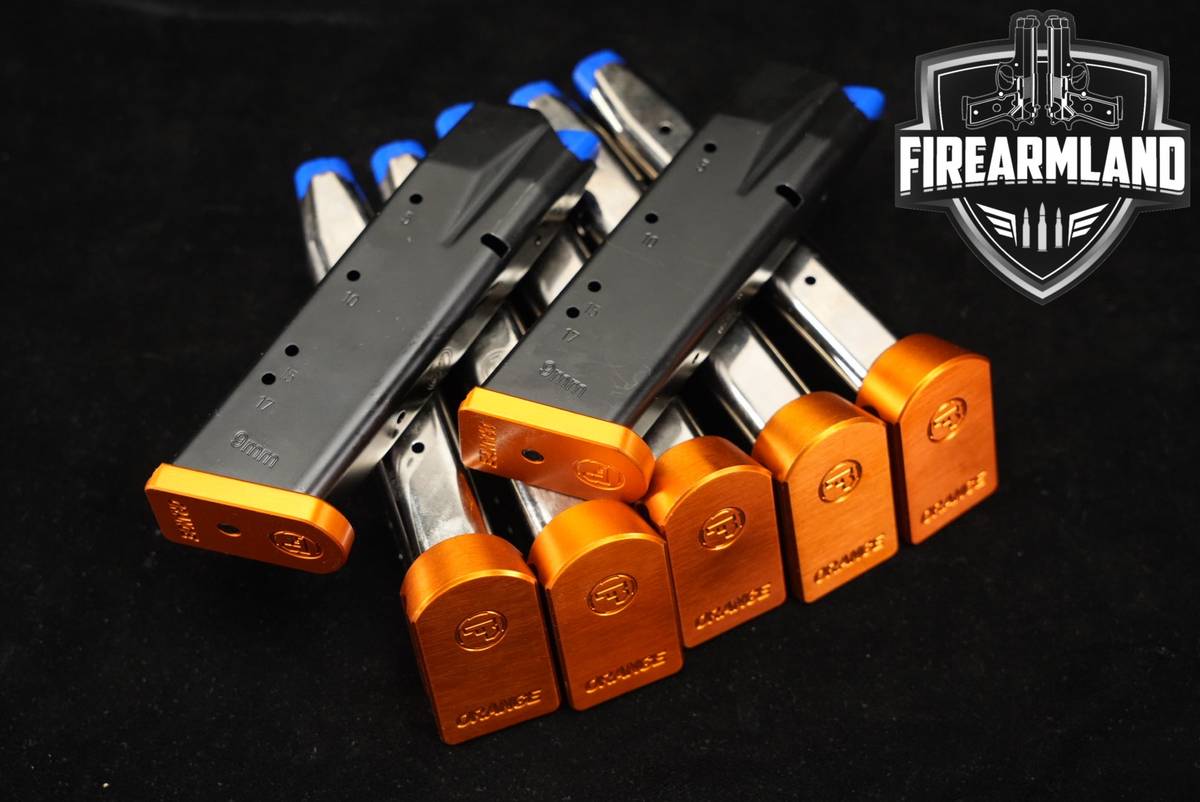 SEVEN (7) CZ Shadow 2 Orange 19 & 17 Round Magazines 9mm Luger Shadow2 Mags