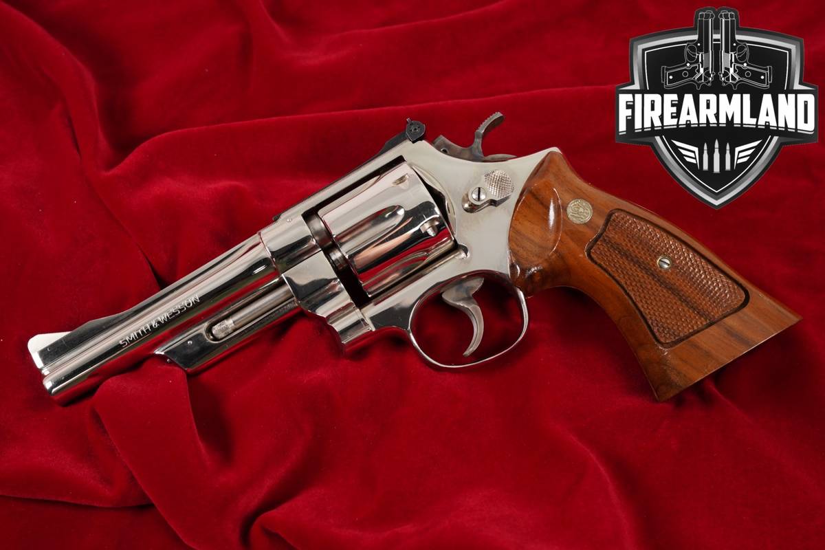 1973 Smith & Wesson Model 27-2 357 Magnum S&W M27 5" Bright Nickel DA/SA