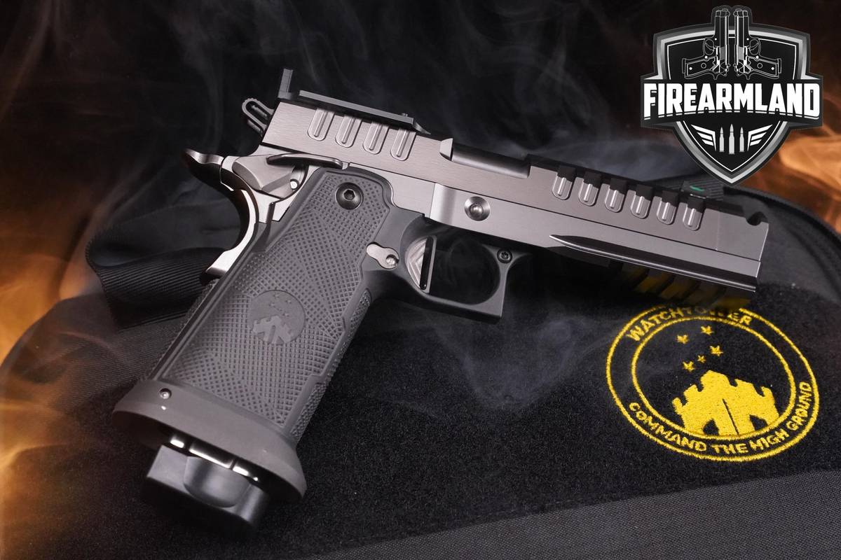 Watchtower Arms Apache Comp 9mm 1911 2011 4.5" Black DLC +2 MAGS