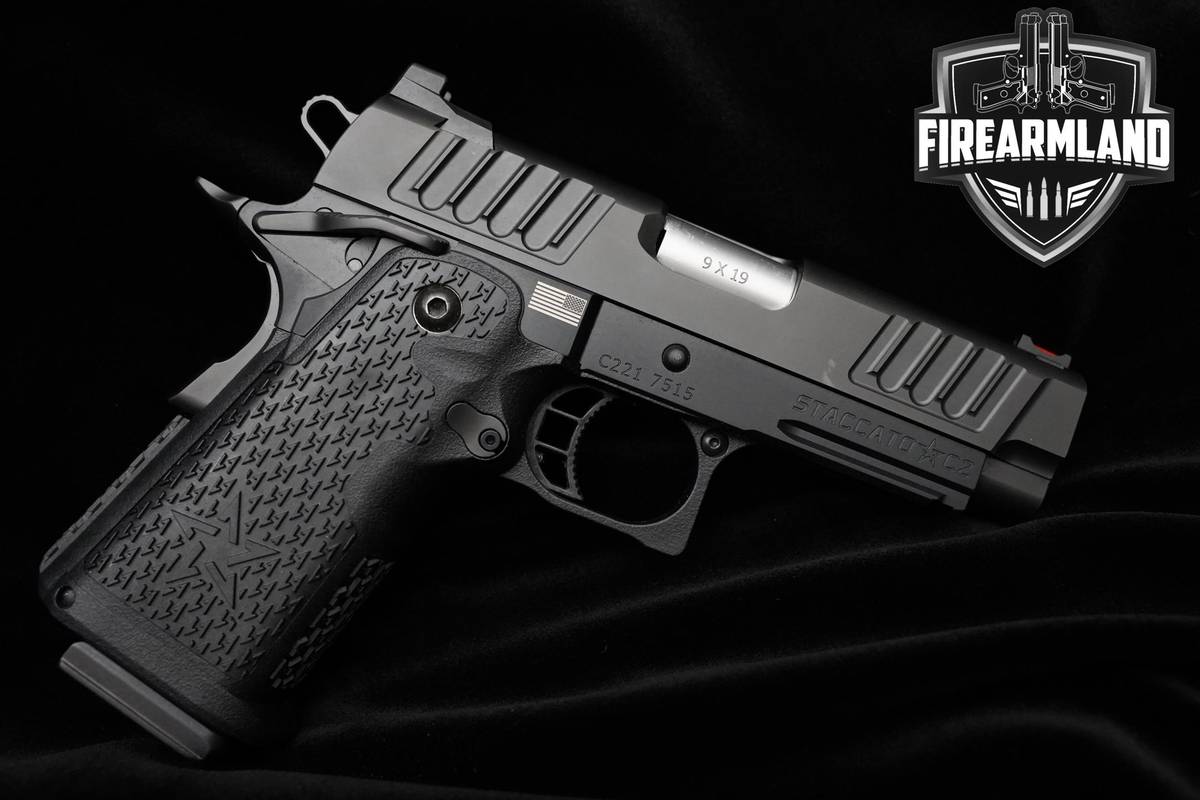 Staccato (STI) C2 9mm 3.9" Black DLC Black 2011 Pistol BULL BARREL 3 MAGS