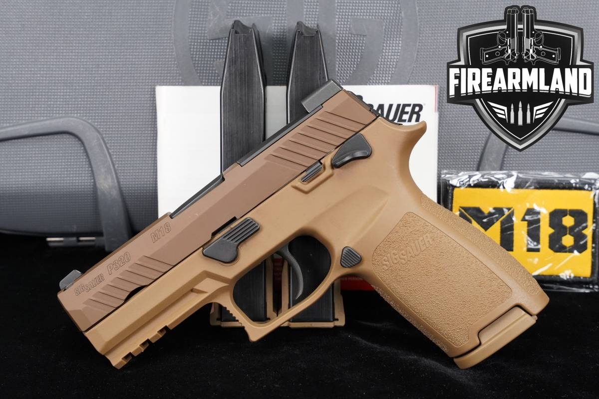 Sig Sauer P320-M18 MS 9mm Optics-Ready 3.9 Coyote Tan +3 MAGS & ORIG CASE