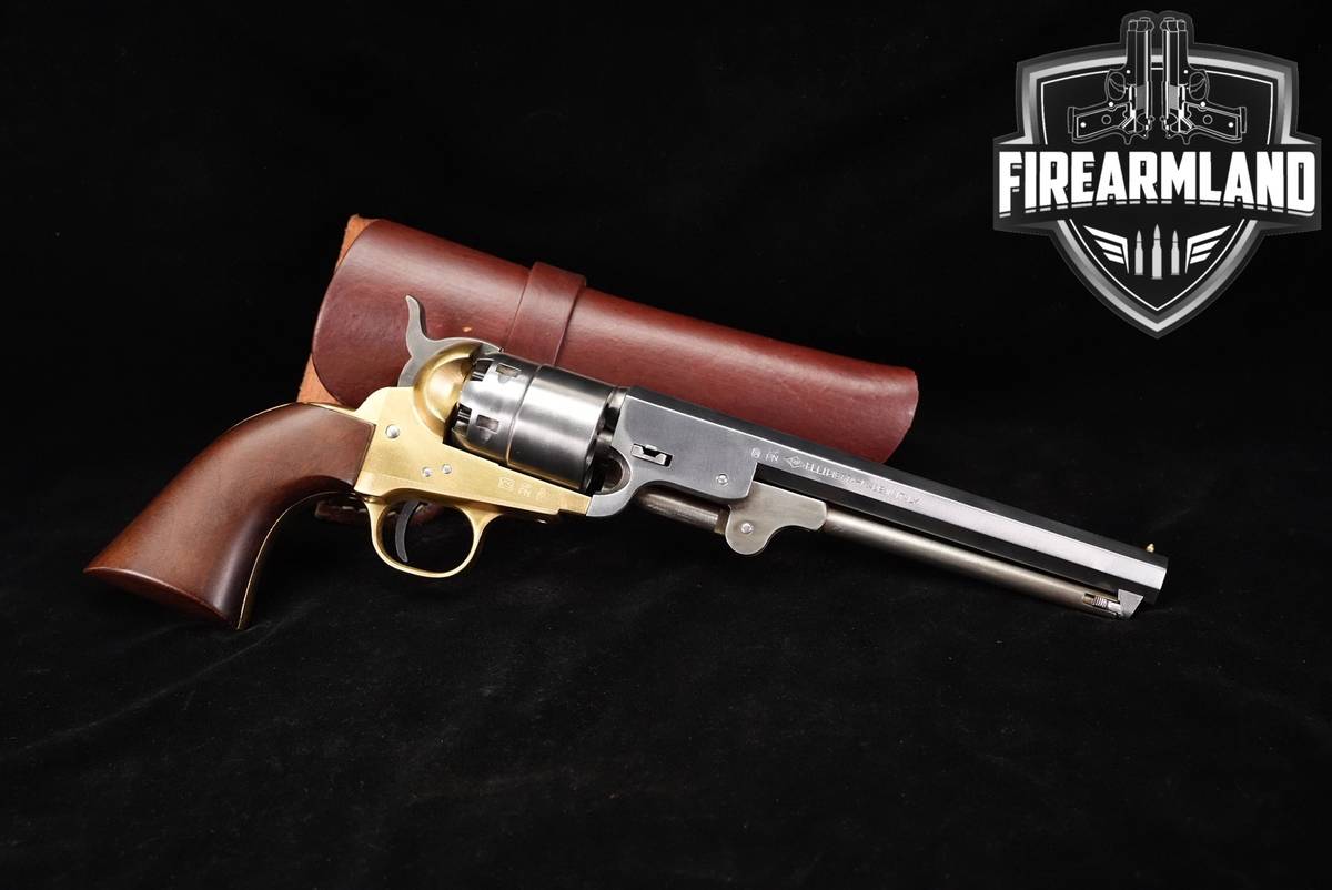 F.lli Pietta 1851 Navy Yank 44 BPM Flli 7.5 In The White +HOLSTER