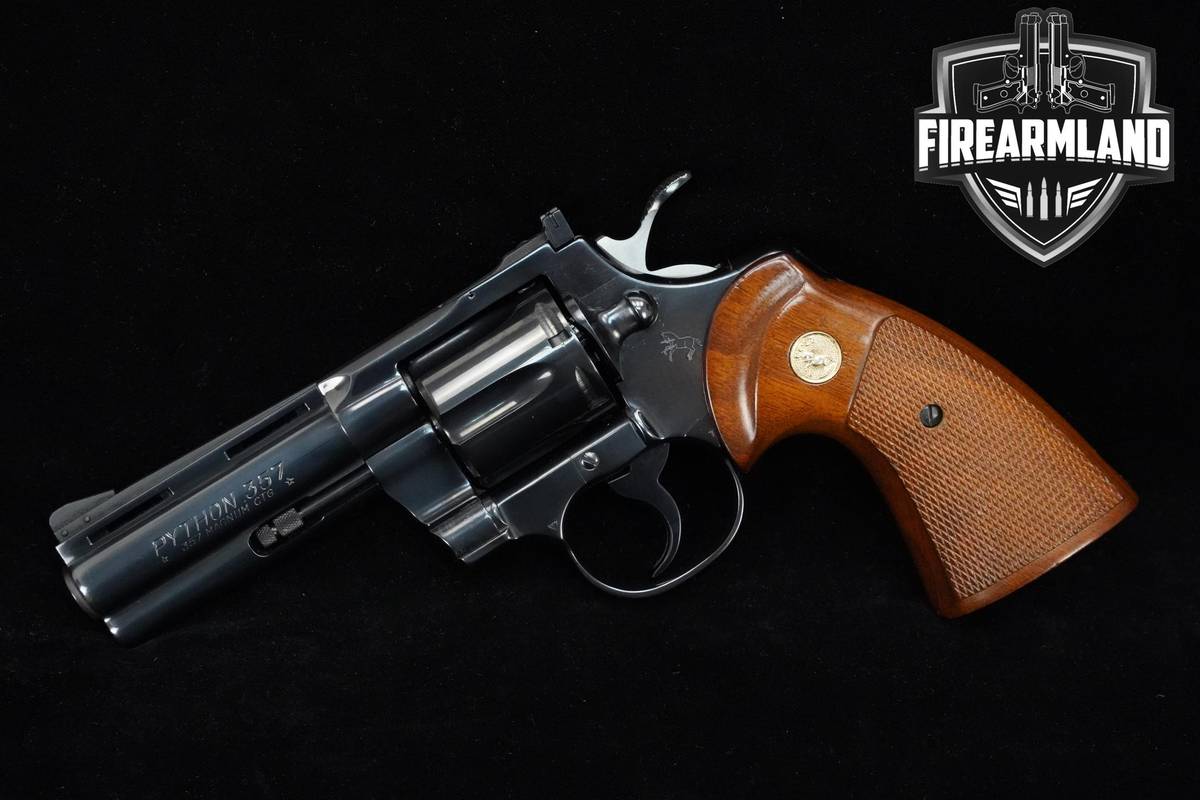 VINTAGE 1978 Colt Python 357-Magnum 4" Blued Colt-Python DA/SA Gen-1