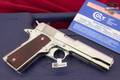 Colt Government Model Custom Shop, ELCEN .38 Super Bright Stainless in Excellent Condition Image 2